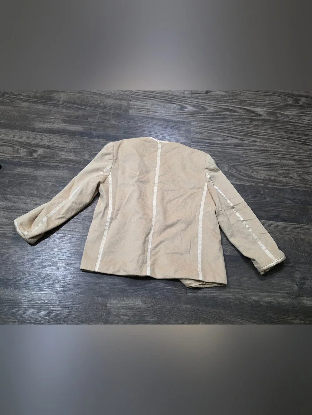 Escada Vintage jacket silk wool angora luxury fur coat